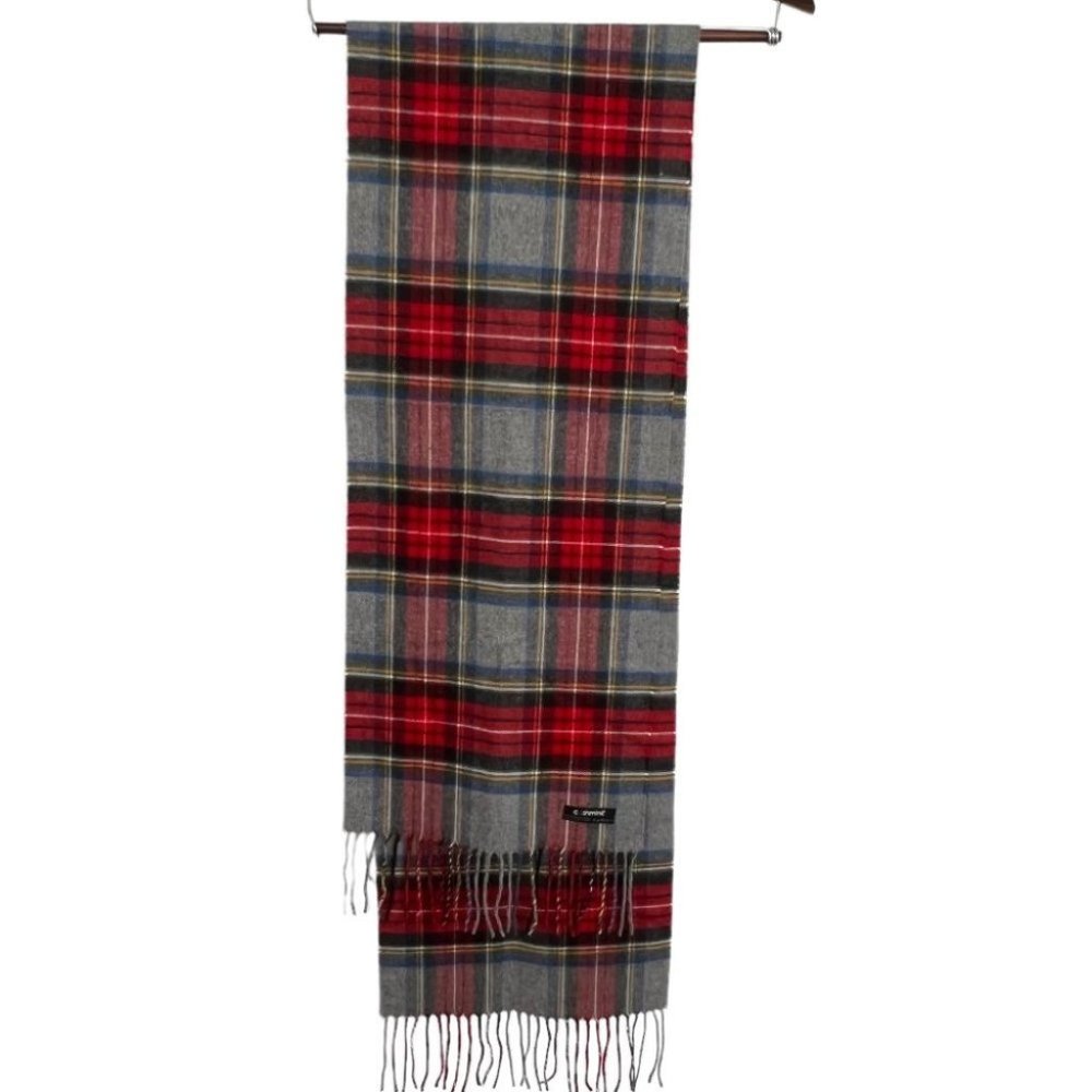 V. Fraas Cashmink plaid scarf